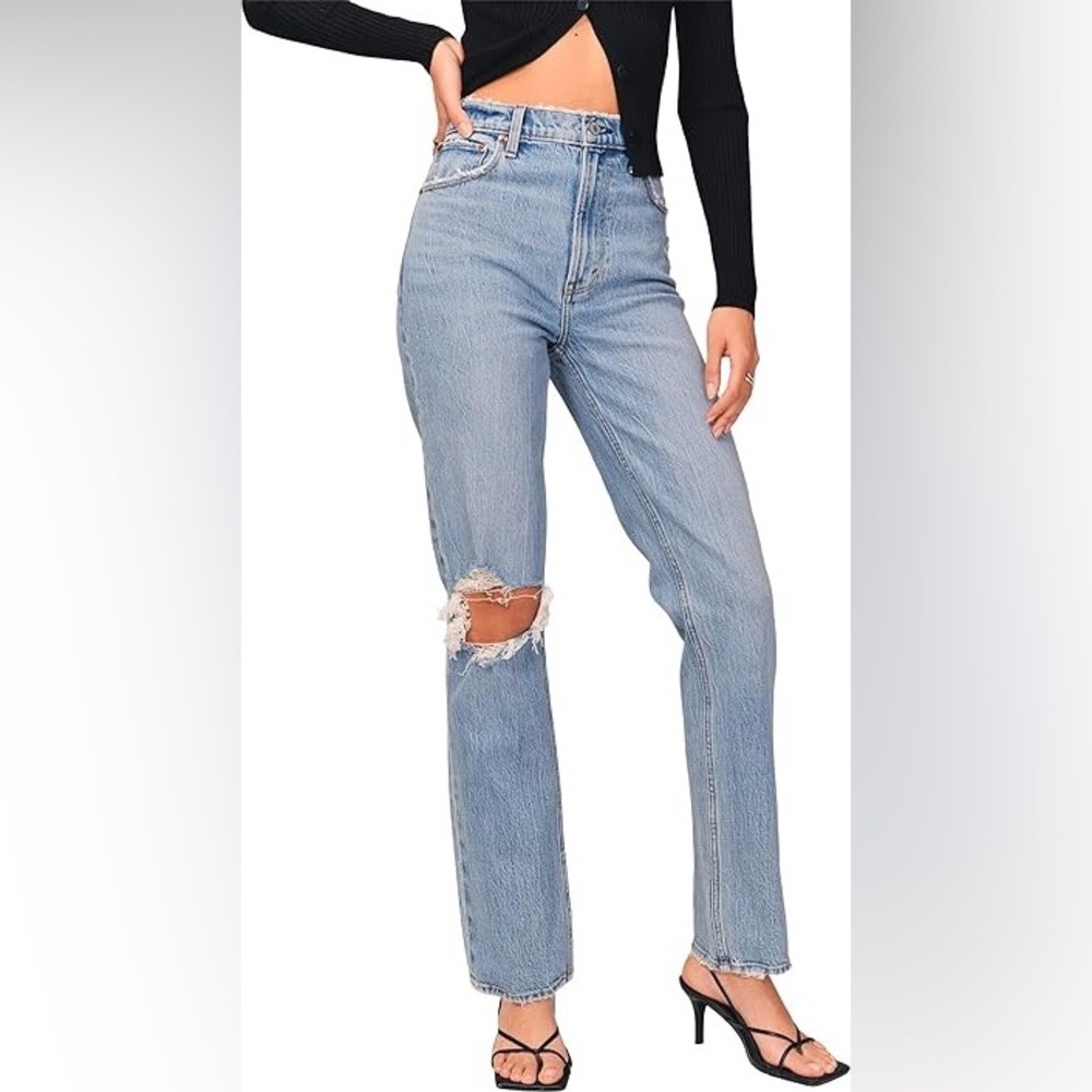 Abercrombie High Rise Mom Jeans (Curve Love) size 25/0R
